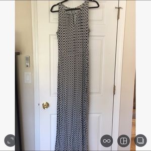 Banana Republic maxi dress navy/white